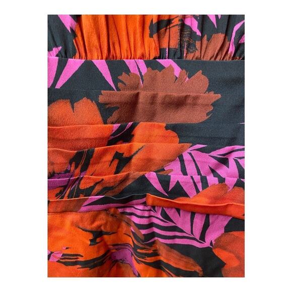 Veronica Beard Pevero Floral Stretch Silk Top Size 2 - Picture 5 of 8